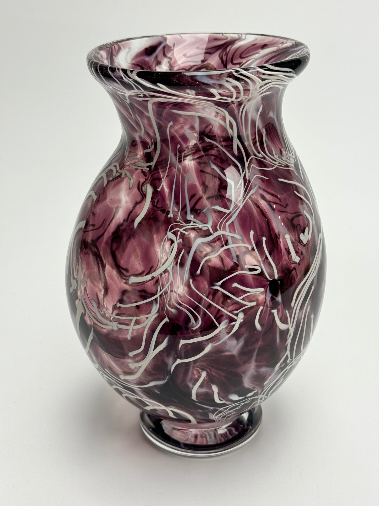"Peonies" Handblown Glass Vase