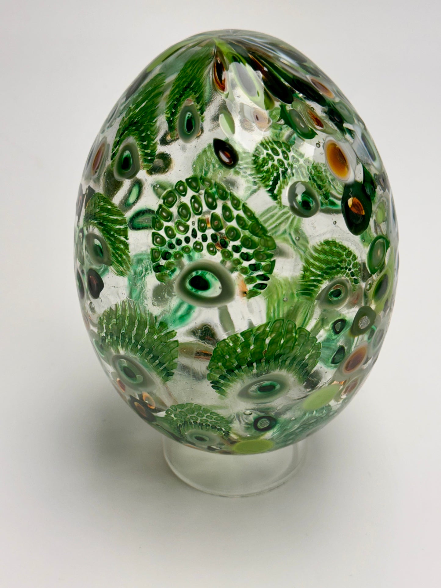 "Jeweled" Egg - Handblown glass sculpture