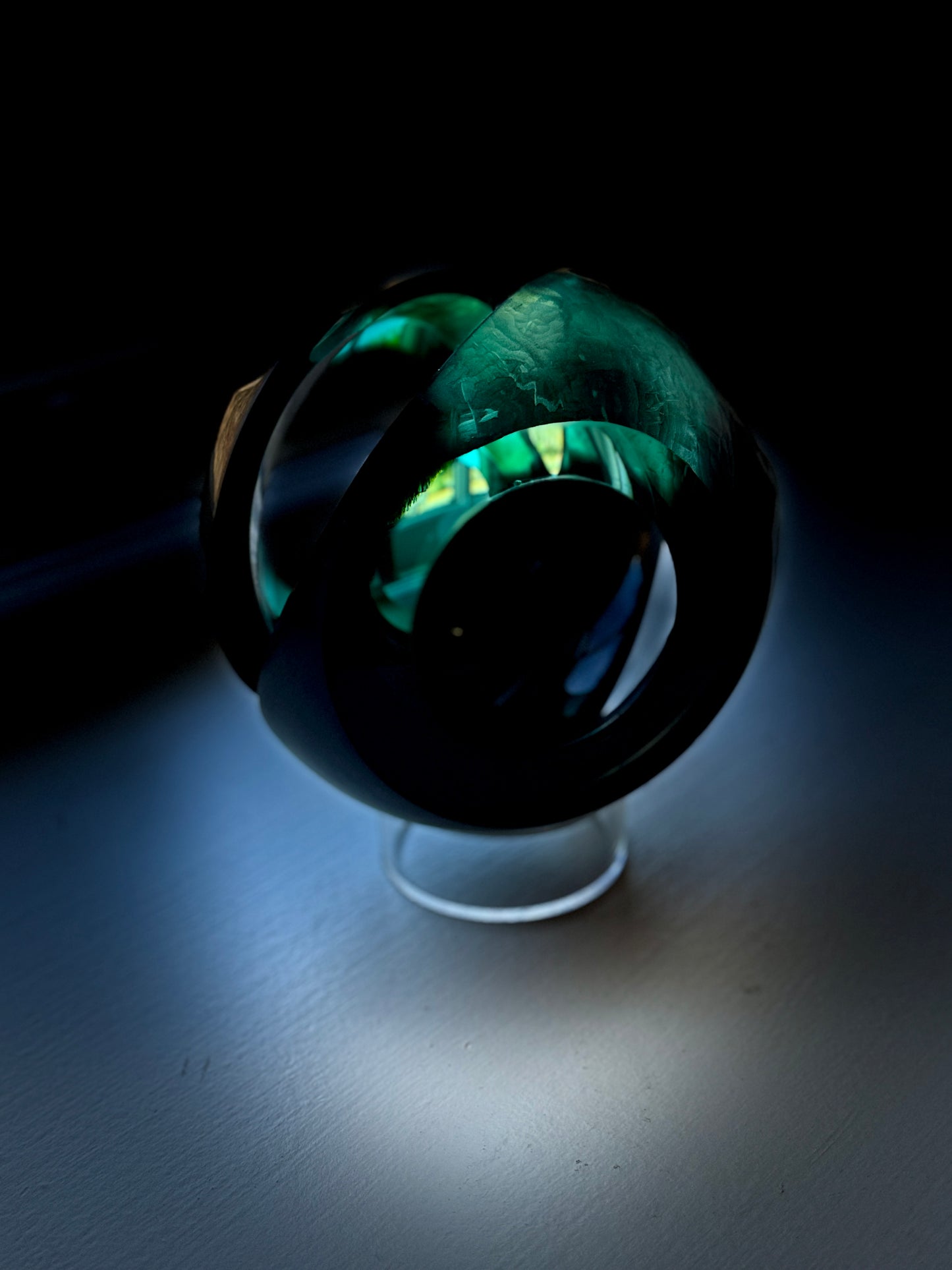 "Mid-ocean Rift" carved glass sculpture