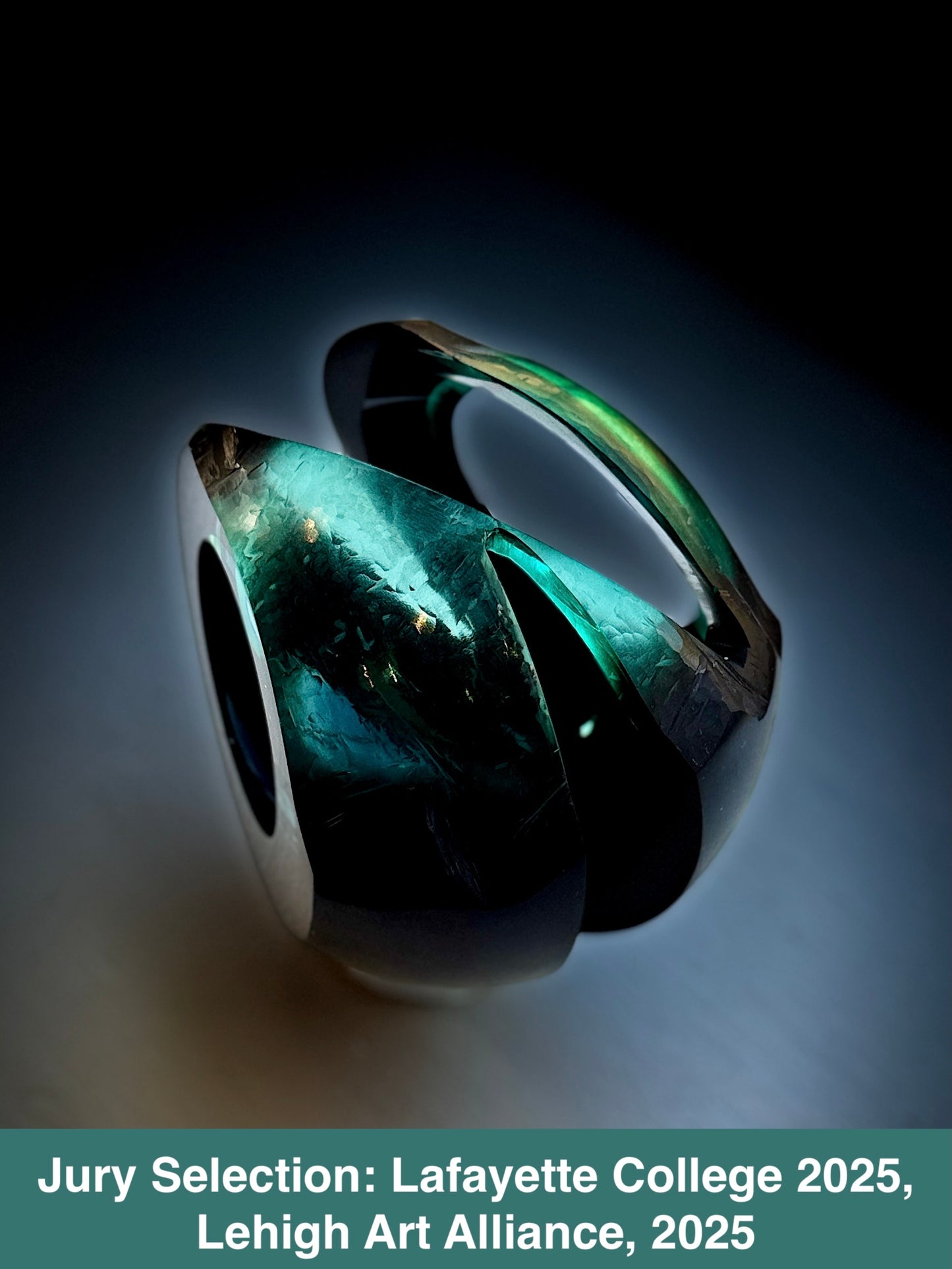 "Mid-ocean Rift" carved glass sculpture