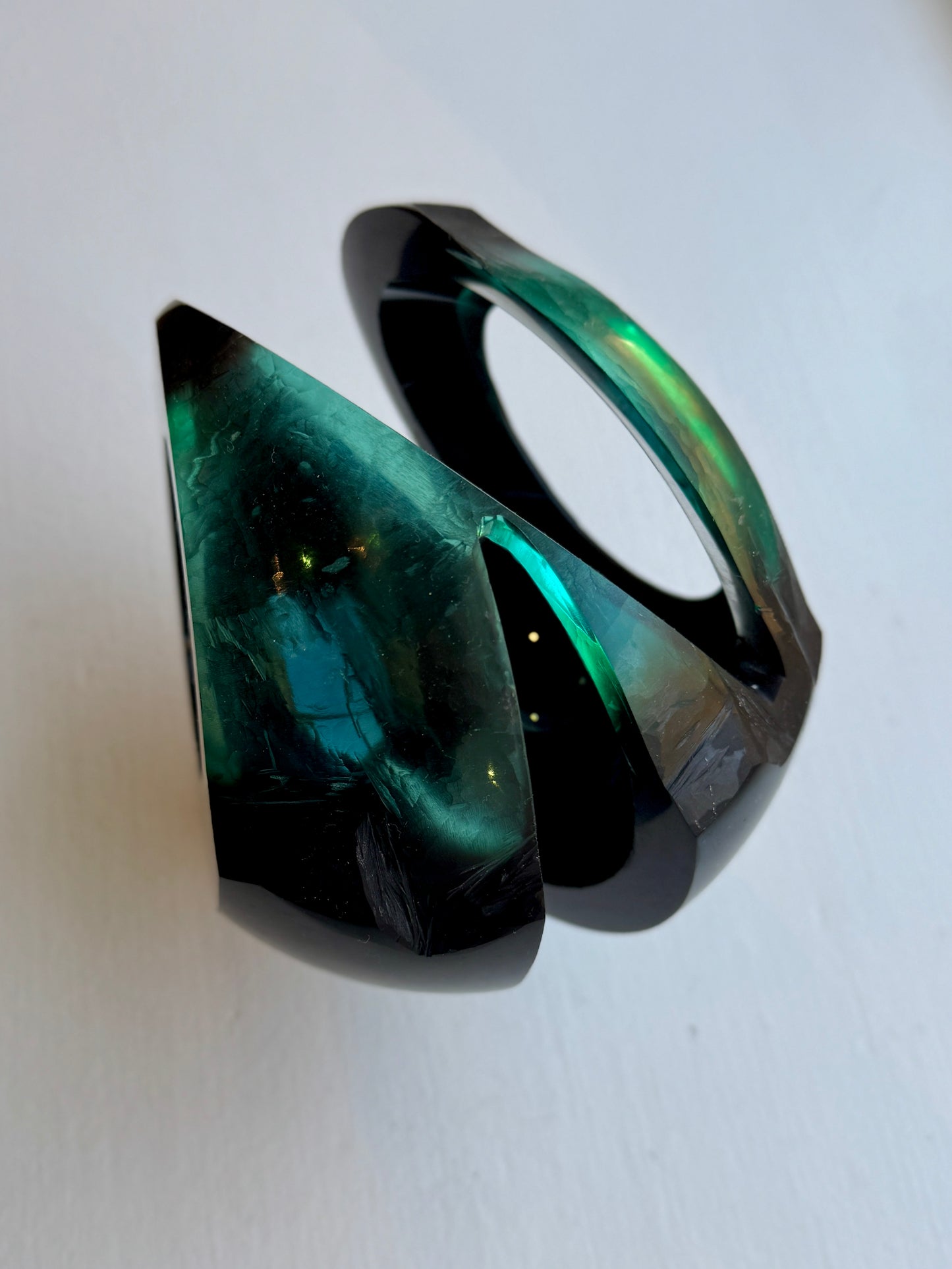 "Mid-ocean Rift" carved glass sculpture