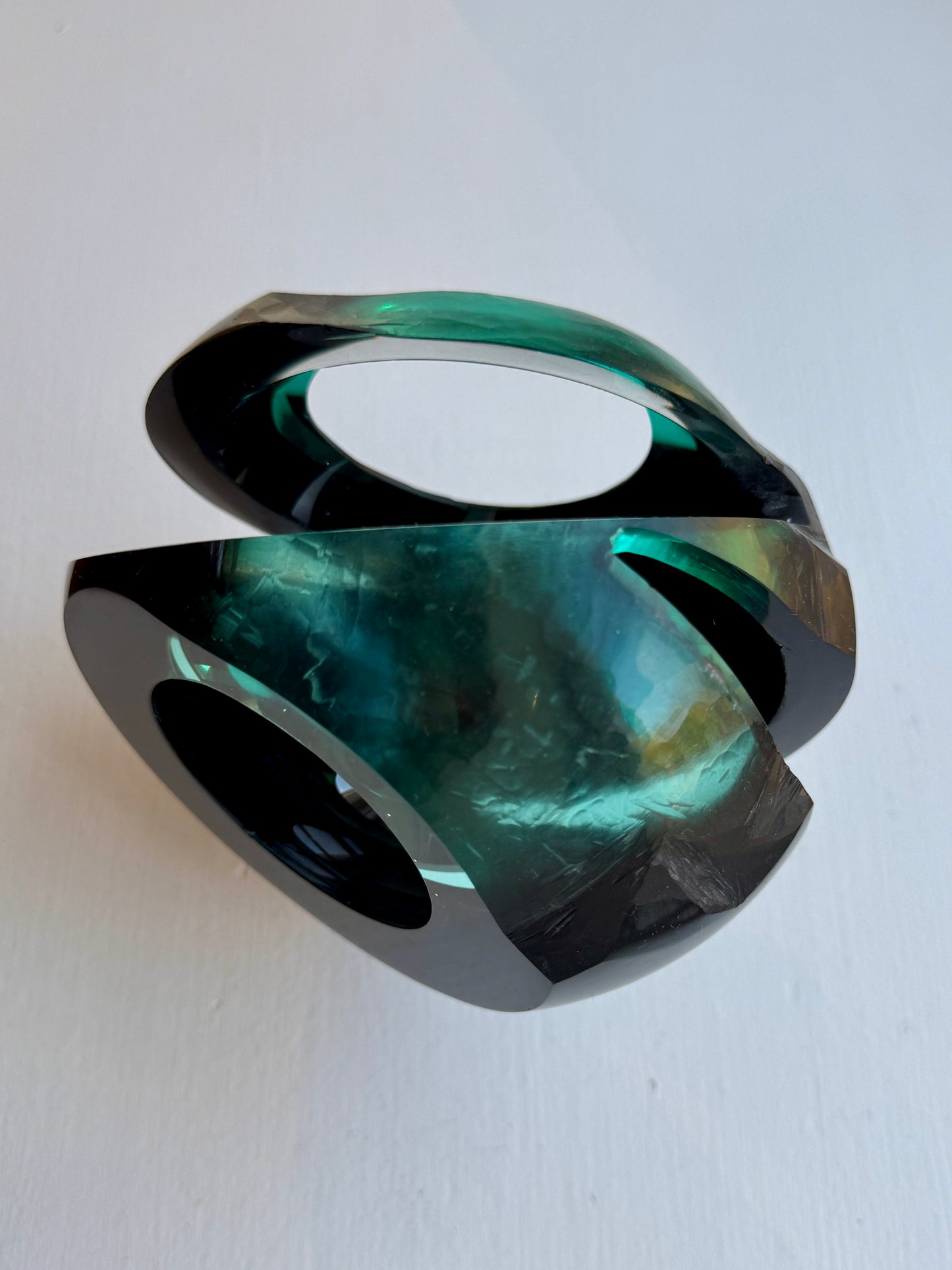 "Mid-ocean Rift" carved glass sculpture