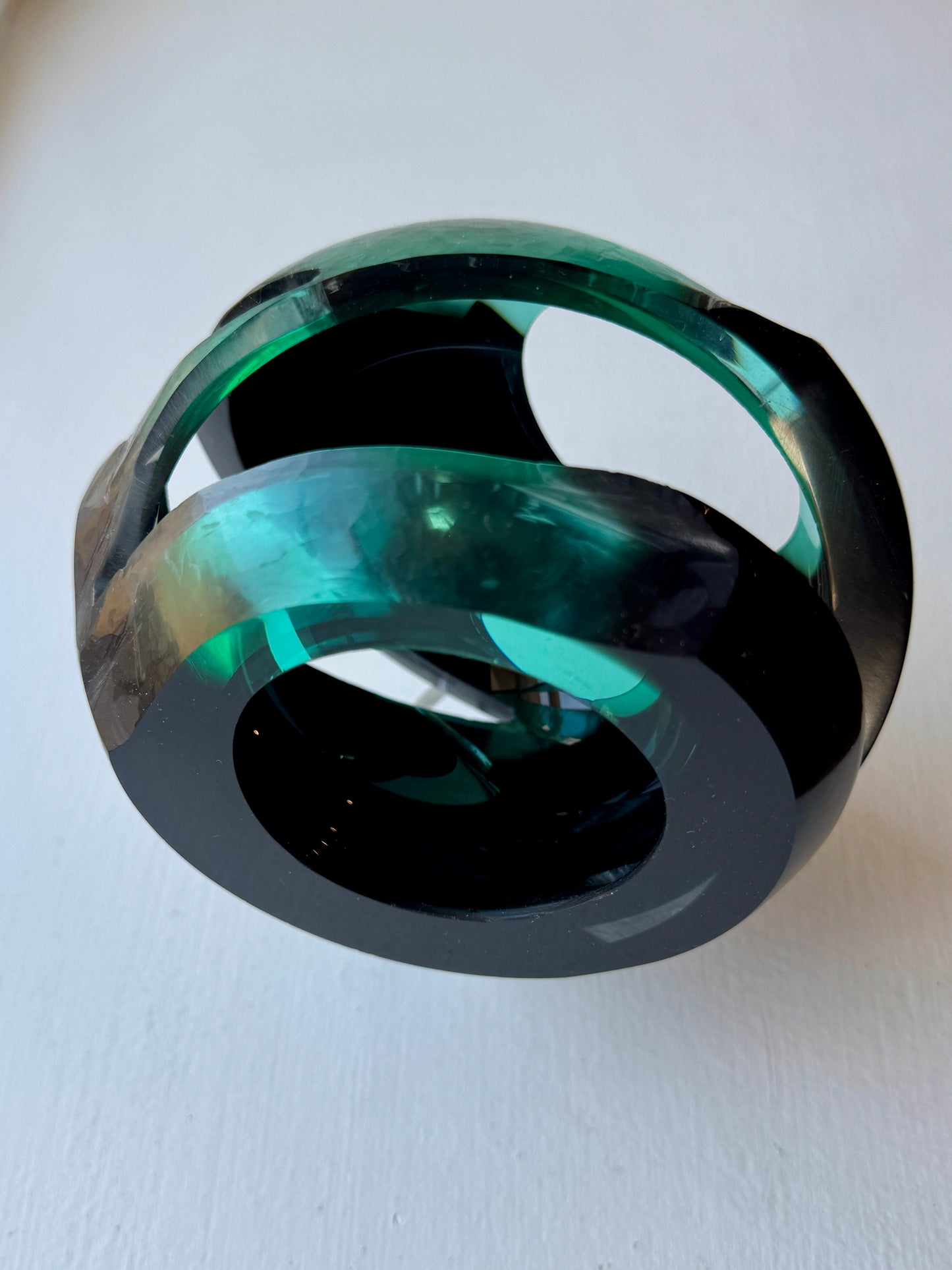 "Mid-ocean Rift" carved glass sculpture