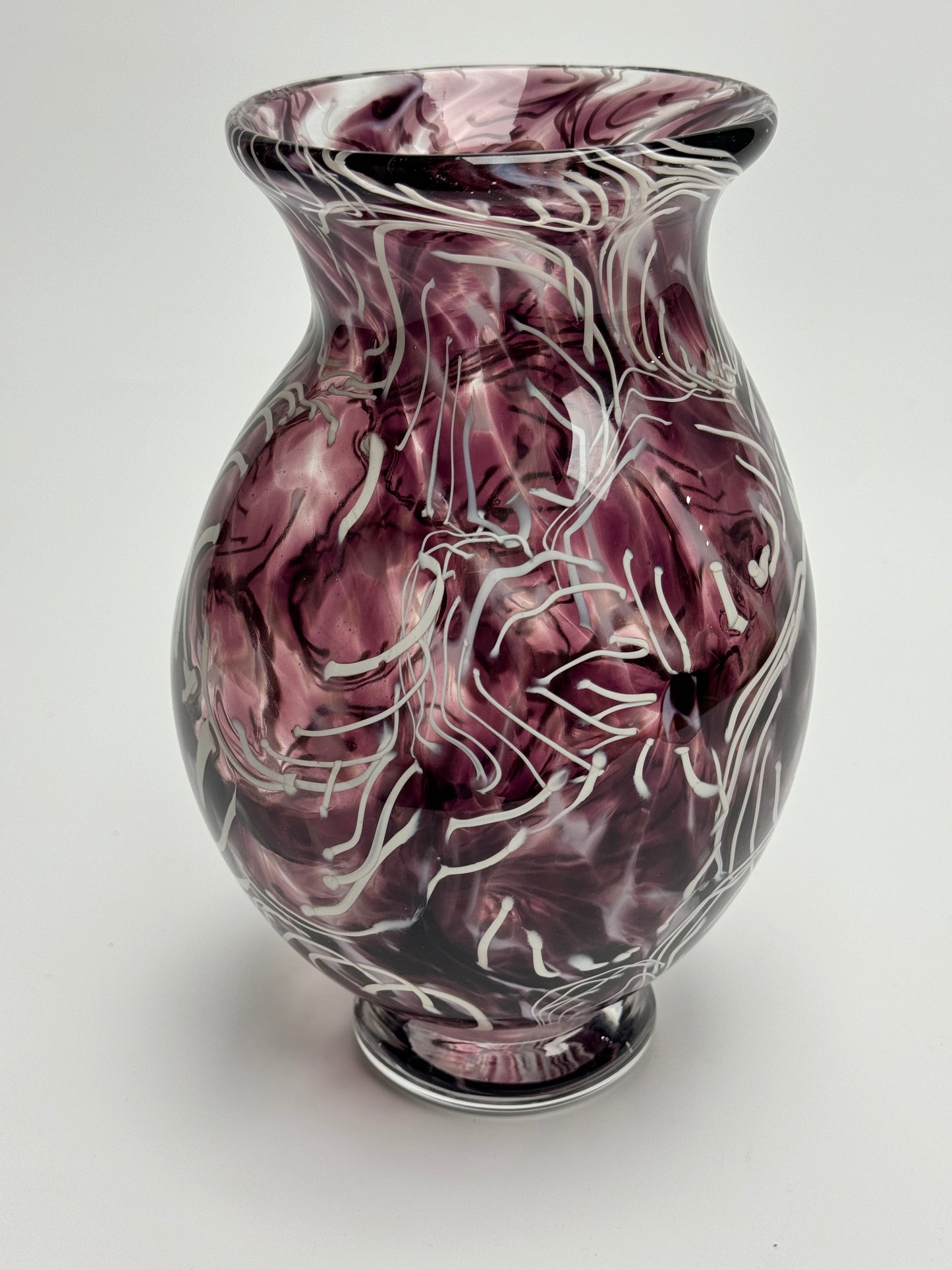 "Peonies" Handblown Glass Vase