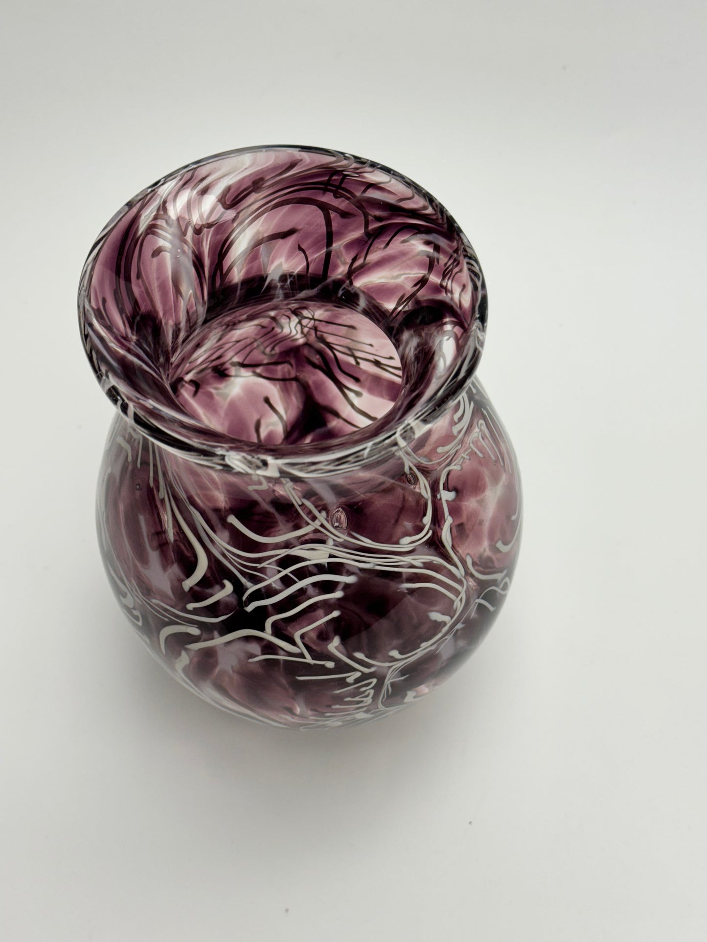 "Peonies" Handblown Glass Vase