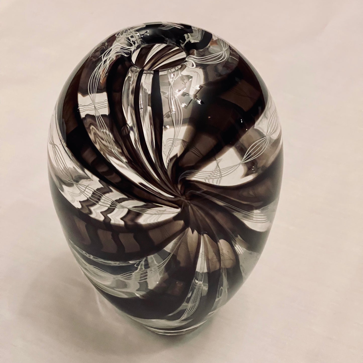 Switch Axis Purple and White Cane Vase