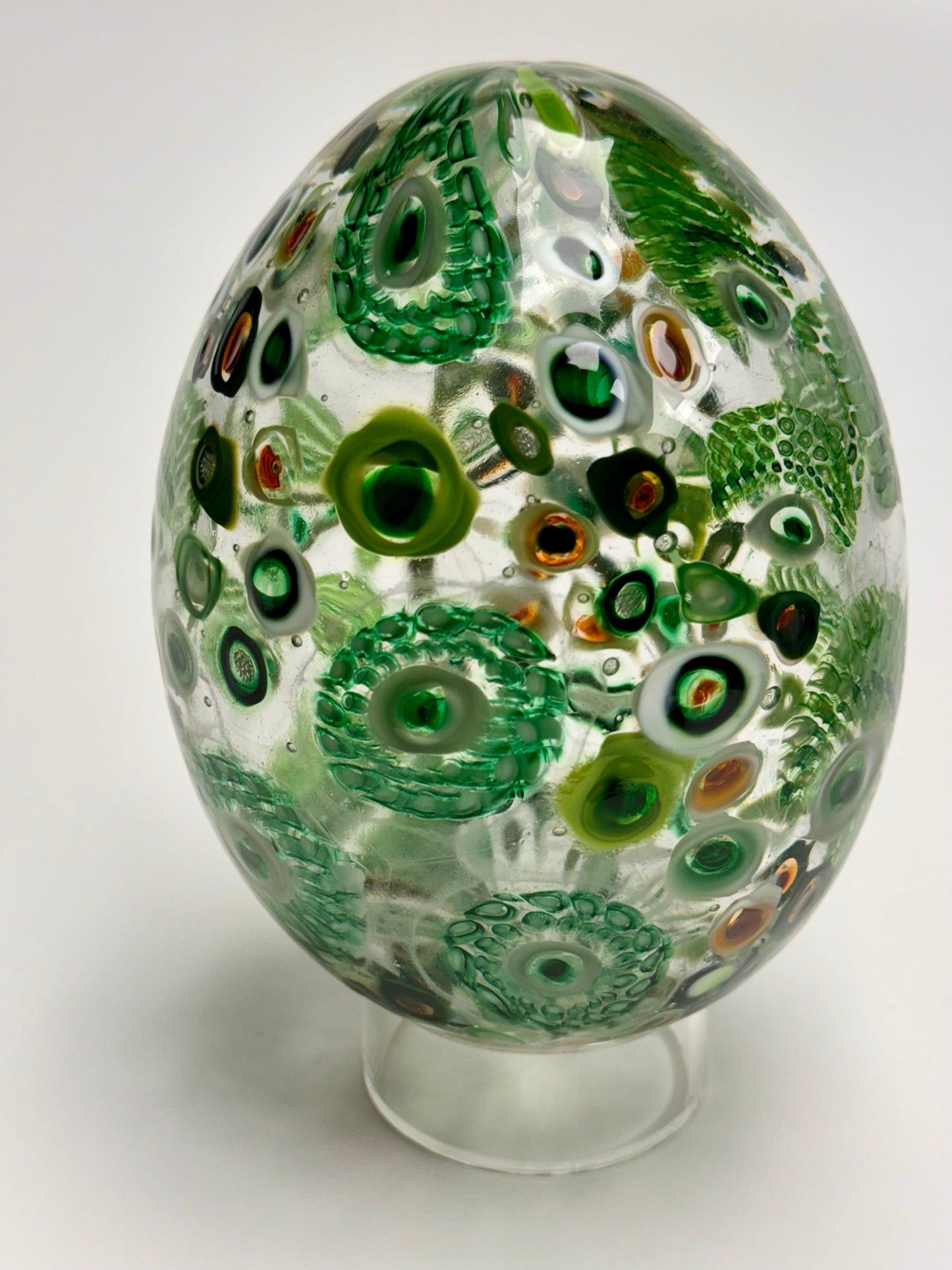 "Jeweled" Egg - Handblown glass sculpture