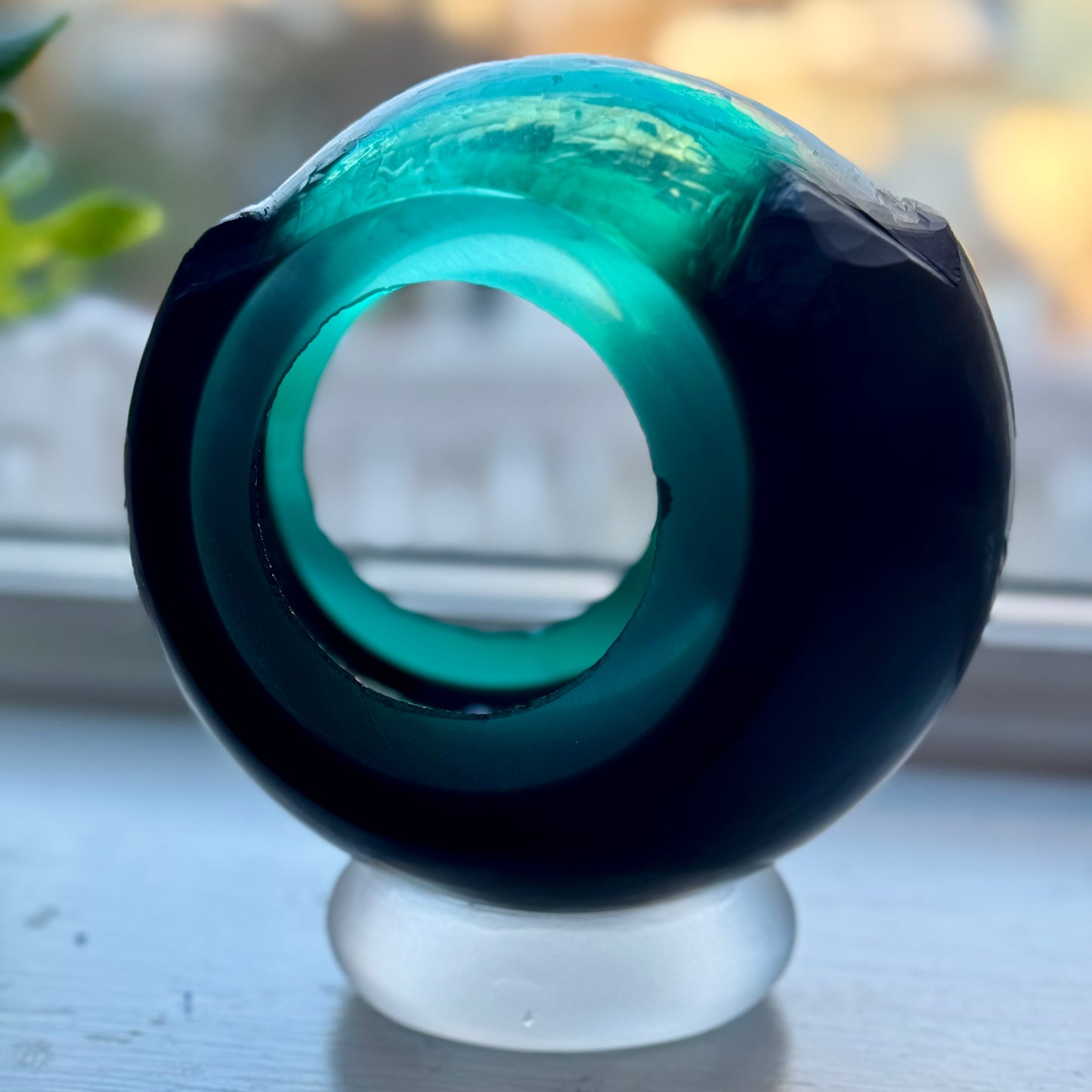 "Mid-ocean Rift" carved glass sculpture